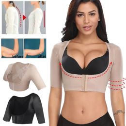 Taille Tummy Shaper Bras Post Plus Mince Compression Manches Bosse Posture Correcteur Tops Femmes Épaule Shapewear Dos Soutien 231013