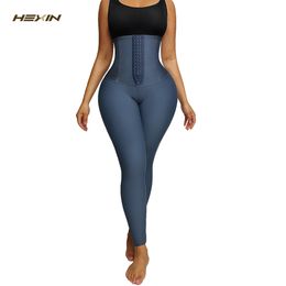 Taille buik Shaper Women Fajas Leggings Demin Materiaal Taille Trainer Hoge rekbare buikregeling Slankbroek 230815