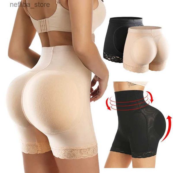 Taim ventre Shaper Femmes Haute taille en dentelle Butter Body Corps Shaper Control Control Peclace Boyshort Pad Shorts Hip Enhancer Shapewear L2447