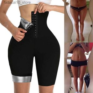 Cintura Tummy Shaper Mujeres Sauna Pantalones Pantalones cortos de sudor caliente Quema de grasa Fajas Compresión Thermo Lings Entrenamiento Body Shaper Gimnasio Fitness Sportwear Q240110