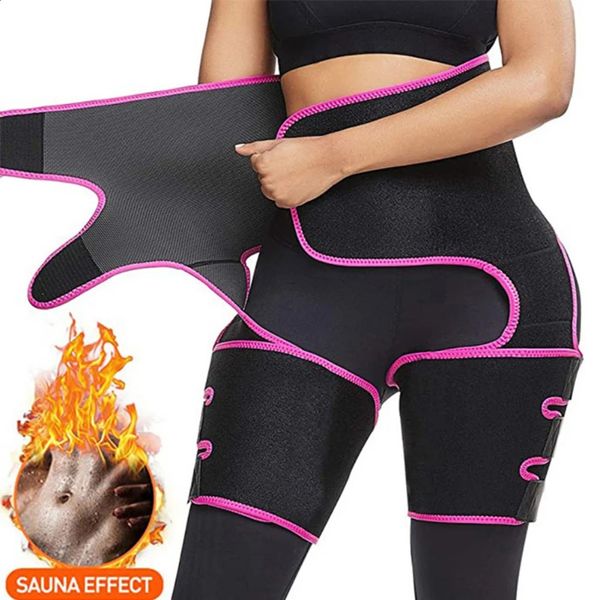 Taille ventre Shaper femmes sueur mince tondeuse cuisse Double sangle bout à bout ventre Shapers taille formateur ceinture jambe Shapers DFERTY1 231115