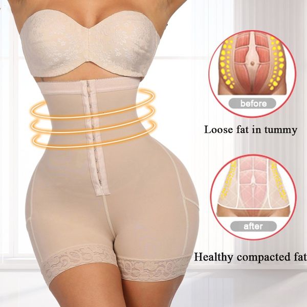 Cintura Tummy Shaper Mujeres Ropa interior Shapewear para pantalones cortos de control Alto Abdominal Mono apretado Muslo Body Lencería 230825