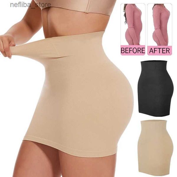 Taim Tamim Shaper Womens Half Slip Shapewear for Under Robes Construit In Pantes High Taim Control jupe Sexy Butt Lefter Body Corps Shaper Jirts L2447