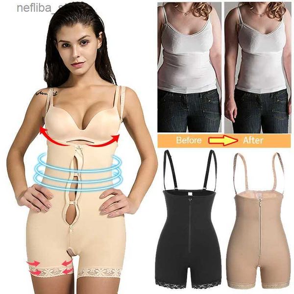 Tummón de la cintura Shaper para mujer Bust Bouse abdomino de control de la barriga tanga tanga de cintura alta damas trajes de cuerpo completo l24447