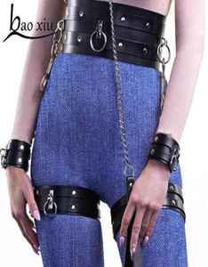 Ceinture sexy femme en cuir goth jambe jarreter carter de carrosserie carton ceinture de ceinture