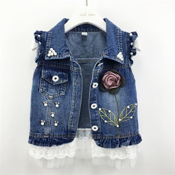 Gilet 1-10T Bébé Denim Gilet Babe Jeans Veste Casual Survêtement Enfants Vêtements Printemps Automne Bebe Vêtements Enfants Gilets Toldder Tops 220905