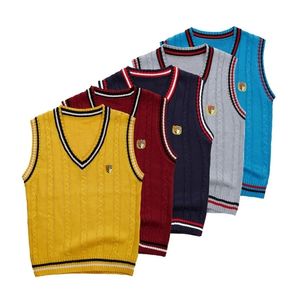 Gilet Automne Garçons Pull Gilet Vêtements Bébé Enfant Couleur Bonbon Tricot Gilets Lettre De Bande Dessinée Sweats Occasionnels Pour Enfants Pulls 220927