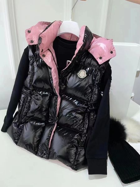 bébé gilet enfants sweats à capuche enfant gilet manteaux enfant designer à capuche sans manches épais chaud vêtements d'extérieur marque de luxe top fasion garçons filles designers vêtements d'extérieur blanc noir