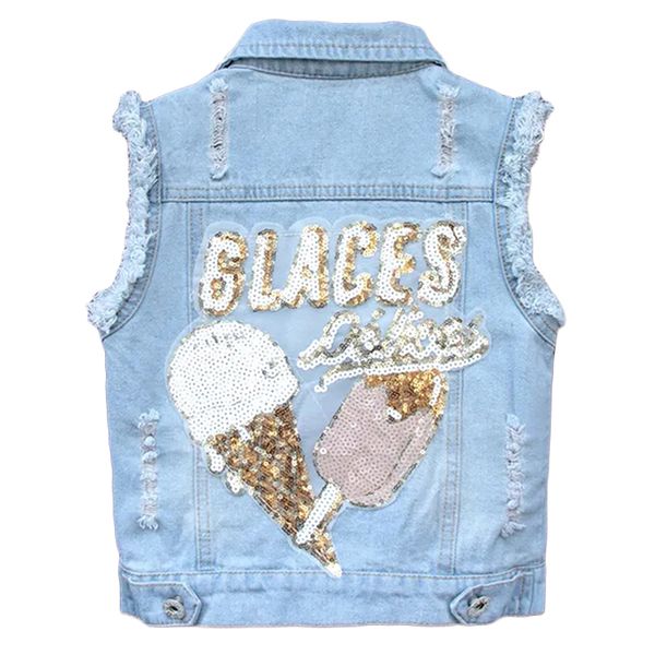 Gilet de gilet de dessin animé de baby fille de la girl