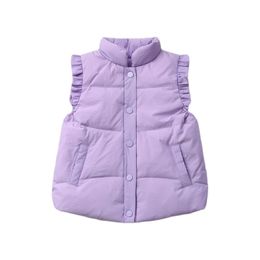 Waistcoat babymeisjes in gilets kleine winter mouwloze puffer vestjacks kinderen causale warme kinderen bovenkleding jassen 221028