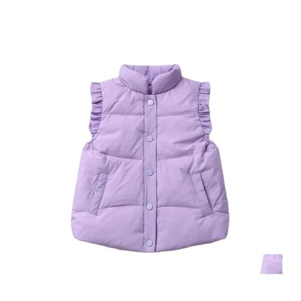 Chaleco Baby Girls Down Gilets Little Winter Sin mangas Puffer Chaleco Chaquetas Niños Causal Cálido Niños Ropa exterior Abrigos 221028 Drop Dhkum