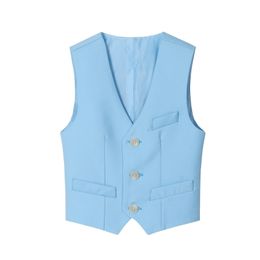 Gilet Garçon Argent Or Brillant Couleur Gilet Costumes De Scène Taille 100-150T Beau Blazers Qualité Blanc Bleu Rouge Rose Noir 221109