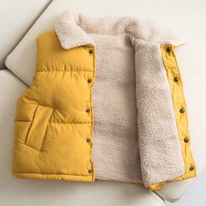 Chaleco Niños Niñas Invierno Otoño Sin mangas Chaleco con capucha Chaqueta con estampado de dibujos animados Abrigo Niños Ropa de abrigo cálida 231207