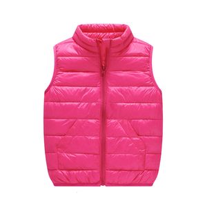 Gilet Kind Gilet met volledige ritssluiting Winterjassen Babybovenkleding Meisjes Jongens Warm katoenen coltruivest voor schoolkinderen van 1-14 jaar oud 230904