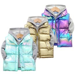 Waastcoat Kinderen Down Vesten jongens meisjes lente warme jassen kinderkleding mode jassen tieners cartoon print bovenkleding vest 230313