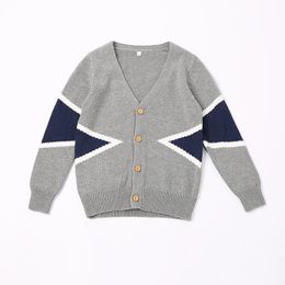 Weste Kinderkleidung Jungen Pullover Frühling und Herbst Kinder Fried Street Shirts Herbst Mittlere und große Jungen Herbst Casual S 231114