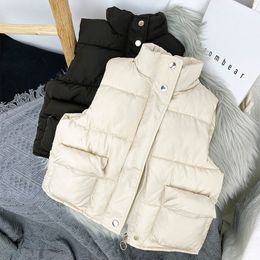 Gilet Mode Bébé Garçon Fille Hiver Toddler Gilet Coton Rembourré Enfant Solide Couleur Zipper Outwear Chaud Épais Vêtements 1 12Y 230609