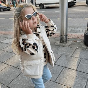 Gilet Mode Bébé Garçon Fille Hiver Gilet Coton Rembourré Enfant Solide Couleur Zipper Outwear Chaud Épais Vêtements 1 12Y 230620