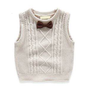 Gilet Mode Printemps Automne Tricoté Casual Garçons Chandails Gilet Bébé Style Preppy Enfants Survêtement Enfants Tricots 230311