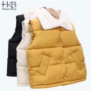 Gilet humour ours enfants gilet automne sans manches hivernales Vneck Solid décontracté gilet bébé velvet chaud enfants manteau 220909