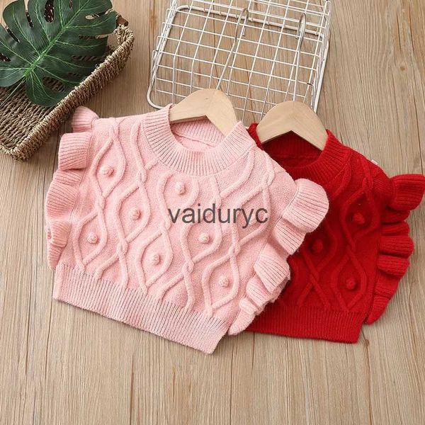 Chaleco Lawadka 1-5T Chaleco de punto para niñas Abrigo Otoño Invierno Sin mangas Chaleco de bebé rosa Chaqueta Ropa de abrigo suave para niños Clothesvaiduryc