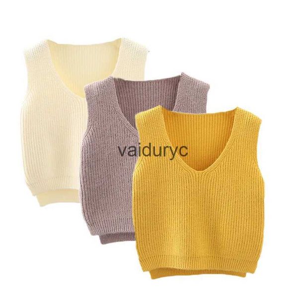 Gilet de gilet gilet pour les filles en tricot, pull en tricot, vêtements pour enfants