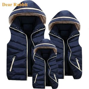 Gilet Parent-enfant correspondant tenues à capuche enfant gilet coton bébé filles garçons gilet enfants veste vêtements d'extérieur pour enfants pour 100-180 cm 230904