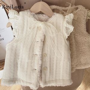 Vest RiniLucia Lente Baby Jongens Meisjes Vest Jassen Meisje Herfst Winter Vest Kleding Katoen Mouwloze Bovenkleding Kinderen Jas 230803