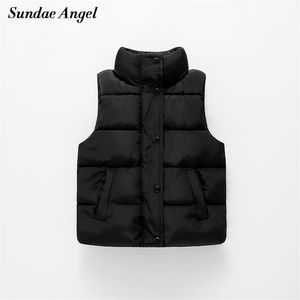 Gilet Sundae Angel Gilet Enfant Garçons Solide Col Montant Simple Boutonnage Épaissir Fille Weste Hiver Gilet Enfants Gilet Rembourré Enfants 220905