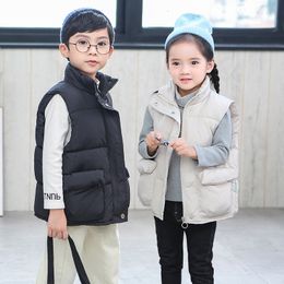 Waastcoat Dikke winter babymeisjes warme bovenkleding waistcoat kinderen mouwloos jasje meisje winter vest 1 stuk kinderkleding 230220