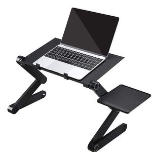 Waistcoats 360 Verstelbare computer PC -bureau Tabel Aluminium Portable laptoptafel Stand voor Home Bed Office Laptophouder met muiskussen