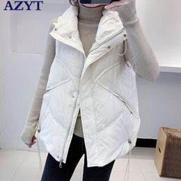 Gilets AZYT haute qualité hiver femmes gilet 2021 épaissir chaud hiver sans manches veste femme décontracté solide coupe-vent chaleco mujer