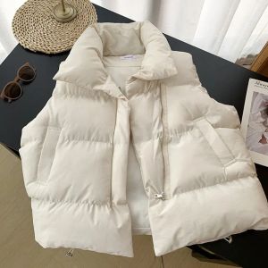 Jets de gilets Femmes automne hivernal Down épais chaud haruku veste y2k veste occasionnelle des vêtements d'extérieur décontractés