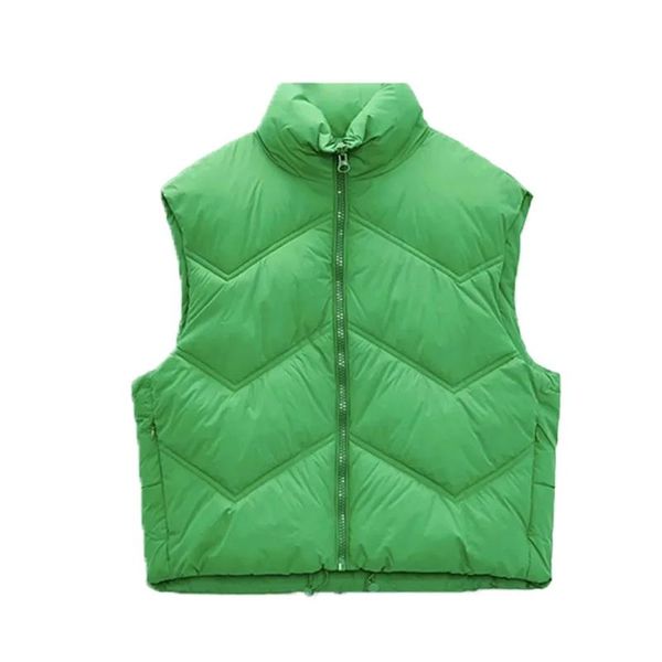 Chalecos Parkas para mujer chaleco chaquetas abrigos verde con chaqueta con cremallera chaleco de moda informal para mujer sin mangas prendas de vestir sólidas para mujer