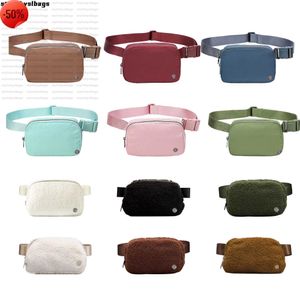 TAISTPACKS Women Bum Lulu Overal Fleece Taille Bag Schest Luxe ontwerper Yoga Belt Bag Fanny Pack Nylon Bumbag Mens Handtas Outdoor Schouder 010822H ES