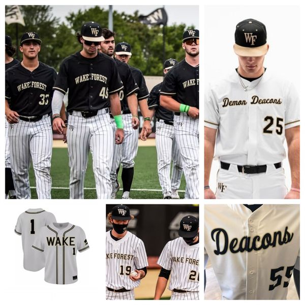 Wake Forest 10 Ben Shenosky 19 Crawford Wade 17 Zach Johnston camiseta de béisbol 35 Will Andrews 27 Bennett Lee 10 Seth Keener 11 Chase Walter 23 Josh Hartle puntada personalizada