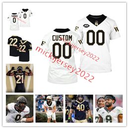 Wake Forest Jersey Custom Cousted Mens Youth Justin Williams Coby Davis Tyler Williams Jackson Hensley Michael Frogge Wake Forest Demon Deacons Maillots de football