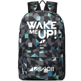 Wake Me Up rugzak Avicii dagrugzak Tim Bergling schooltas Top DJ Muziek rugzak Print rugzak Sport schooltas Outdoor dagrugzak