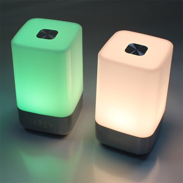 Réveiller les horloges d'alarme lumineuse LED Couleurs à changement de coucher lampe de chevet lampe des lumières nocturnes touchez le lever du soleil simulez l'horloge de bureau