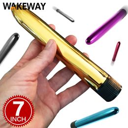 WAKEWAY 7 pulgadas enorme vibrador juguete sexy vagina femenina estimulador del punto G bolsillo masturbador bala