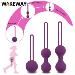 WAKEWAY Veilige Siliconen Smart Ball Vibrator s Vagina Draai Oefening Machine sexy Speelgoed voor Vrouwen Vaginale Geisha