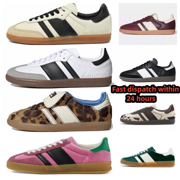 Pays de Galles Bonner designer Chaussures Originales Handball Chaussures décontractées SPZL Men Femmes Trainers Outdoor Platform Shoes Blanc Rose rose vert noir Red Vegans Leopard Print Sneakers