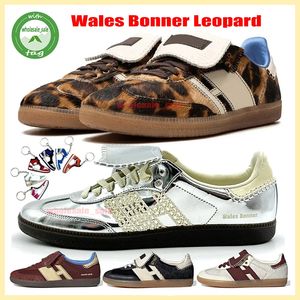 Wales Bonner Leopard Pony Originele ontwerper Casual schoenen Pharrell Humanrace Vegan White Fox Black Gum Red Trainers Pink Cream Green Platform Sneakers 35-45