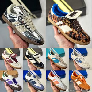 Wales Bonner Silver Leopard Pony Sambaba Tonal Cream White Core Black Sporty Rich Consortium Cup End Ecrtin Brown Designer Skate Shoes Men Women Sports Sneakers 36-45