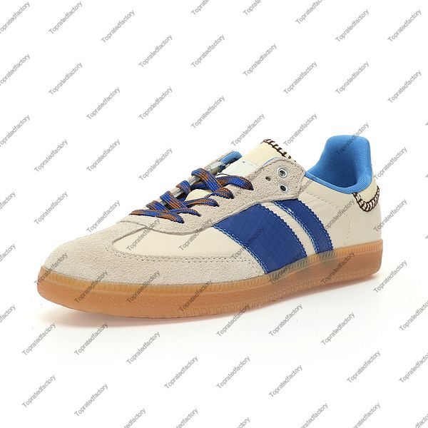 Wales Bonner Wonder Clay zapatos de patines azul real para hombre, zapatillas deportivas para hombre, zapatillas deportivas para mujer IH7756