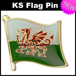 Pays de Galles Drapeau Badge Drapeau 10pcs beaucoup Expédition gratuite KS-0242