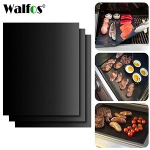 Walfos de 0.2 mm de espesor PTFE Barbecue Grill Mat 33*40 cm Non-Stick Reusable Barking Bbq Mats de la parrilla Foil BBQ Liner