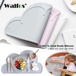 Walfos 100% silicone de qualité alimentaire napperon bébé enfant tapis résistant à la chaleur tapis de table en silicone résistant à la chaleur tapis de table à manger 210706
