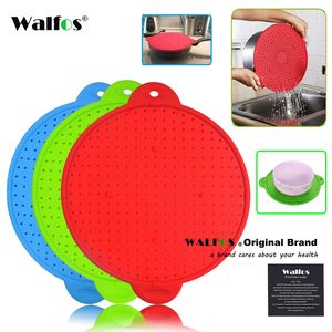 WALFOS 3 en 1 Splatter Screen Splatter Guard Cuisine Passoire Dessous de plat Pot Couvercle Pan Cover Silicone Couvercle Spill Stopper Wash Passoire 201120