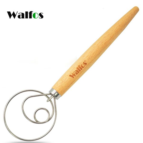 WALFOS Pâte danoise en acier inoxydable Pâte danoise Fouet Cuisson Pâtisserie Mélangeur Outils de batteur d'oeufs pour la fabrication du pain 201023